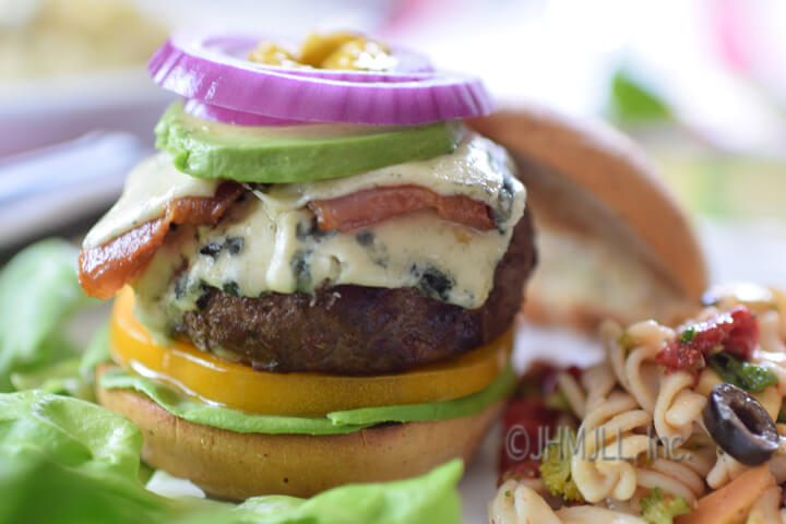 bacon blue cheese burgers