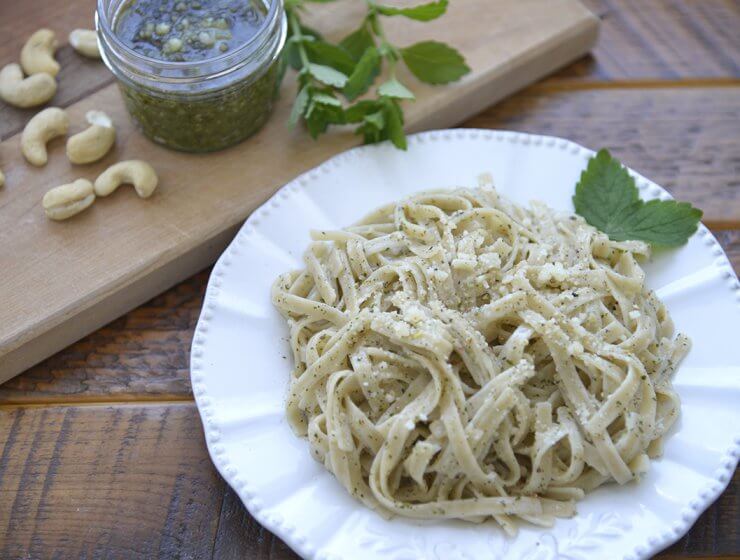 Linguini with Lemon Balm Pesto